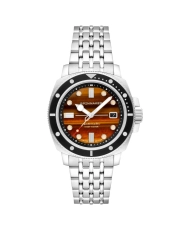 Foto 3 dieser Herren-Taucheruhr aus grauem Edelstahl, braun HULL COMMANDER GEMSTONE – SPINNAKER | SP-5114-33