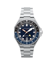 Foto 3 de este Reloj de buceo para hombre en acero inoxidable azul, gris DUMAS GMT - SPINNAKER | SP-5119-22