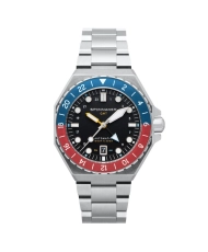 Photo 3 of this DUMAS GMT Grey, Black Stainless Steel Men's Diving Watch - SPINNAKER | SP-5119-44