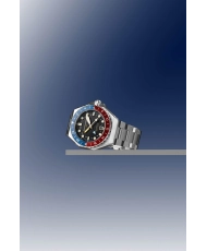 Photo 8 of this DUMAS GMT Men's Diving Watch in Grey, Black Stainless Steel - SPINNAKER | SP-5119-44