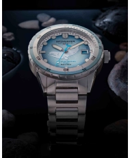 Photo 4 de cette Montre Homme en Acier inoxydable Bleu, Gris HASS AUTOMATIC WHALE SANCTUARY - SPINNAKER | SP-5128-11