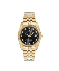 Front photo of the Swiss Women's Watch in Gold Stainless Steel - Inspiration - JACQUES DU MANOIR | NRO.21