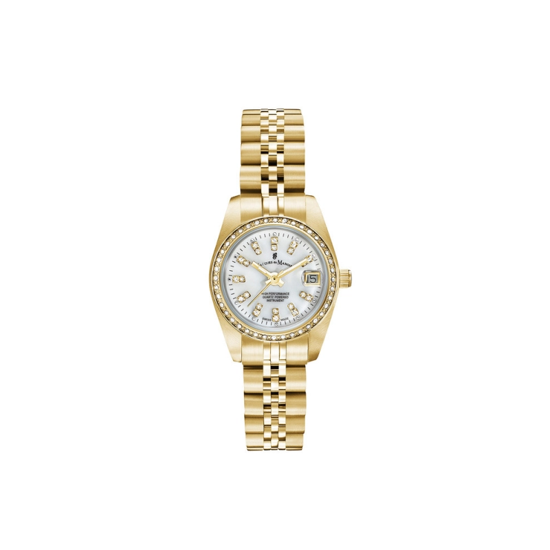 Front photo of the Swiss Women's Watch in Gold Stainless Steel - Inspiration - JACQUES DU MANOIR | NROP.12