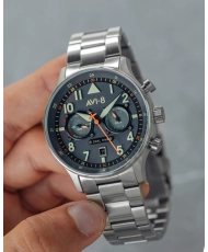 Foto 5 de este reloj para hombre HAWKER HURRICANE de acero inoxidable gris - AVI-8 | AV-4088-22