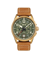 Front photo of this SPITFIRE Brown, Green Stainless Steel Men's Watch - AVI-8 | AV-4089-02