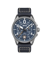 Foto frontal de este reloj para hombre SPITFIRE Gun Blue Steel - AVI-8 | AV-4089-04