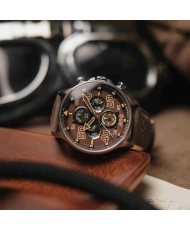 Photo 2 de cette Montre Homme en Acier inoxydable Gris, Marron Hawker Typhoon - AVI-8 | AV-4093-06