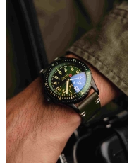 Photo 4 de cette Montre Homme en Acier inoxydable Noir, Vert FLYBOY - AVI-8 | AV-4099-RBL-06