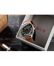 Foto 2 dieser Hawker Hunter Herrenuhr aus grauem, braunem Edelstahl – AVI-8 | AV-4100-01