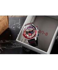 Foto 3 dieser Hawker Hunter Herrenuhr aus schwarzem, rotem Edelstahl – AVI-8 | AV-4100-03