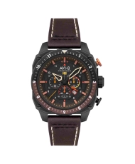 Photo de face de cette Montre Homme en Acier inoxydable Noir Hawker Hunter - AVI-8 | AV-4100-08