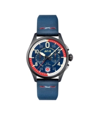 Vorderes Foto dieser Lagunas' Spitfire Legacy 303 Squadron Blue Edelstahl-Herrenuhr – AVI-8 | AV-4105-01