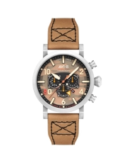 Photo de face de cette Montre Homme en Acier inoxydable Beige, Gris Dambuster Chronograph - AVI-8 | AV-4107-02