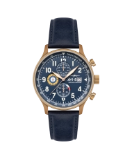 Front photo of this Hawker Hurricane Regent Blue Stainless Steel Men's Watch - AVI-8 | AV-4011-0Q