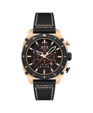 Foto frontal de este reloj para hombre Hawker Hunter de acero inoxidable negro - AVI-8 | AV-4100-06