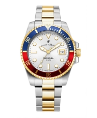 Front photo of the Swiss Men's Watch in Stainless Steel Blue, Red, Gold, Grey - PRO SCUBA 43 - JWG02805