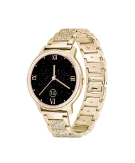 Photo de face de cette Montre connectée Femme, Homme élégante en Métal Doré - ÉLÉGANCE - SMARTY 2.0 - SW018F