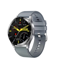 Foto frontal de este reloj conectado para correr para mujer en aleación plateada, gris - RACE - SMARTY 2.0 - SW019E