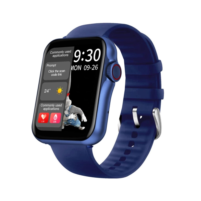 Front photo of this Men's Smartwatch in Blue Metal, Blue - NEW STANDING - SMARTY 2.0 - SW028F11