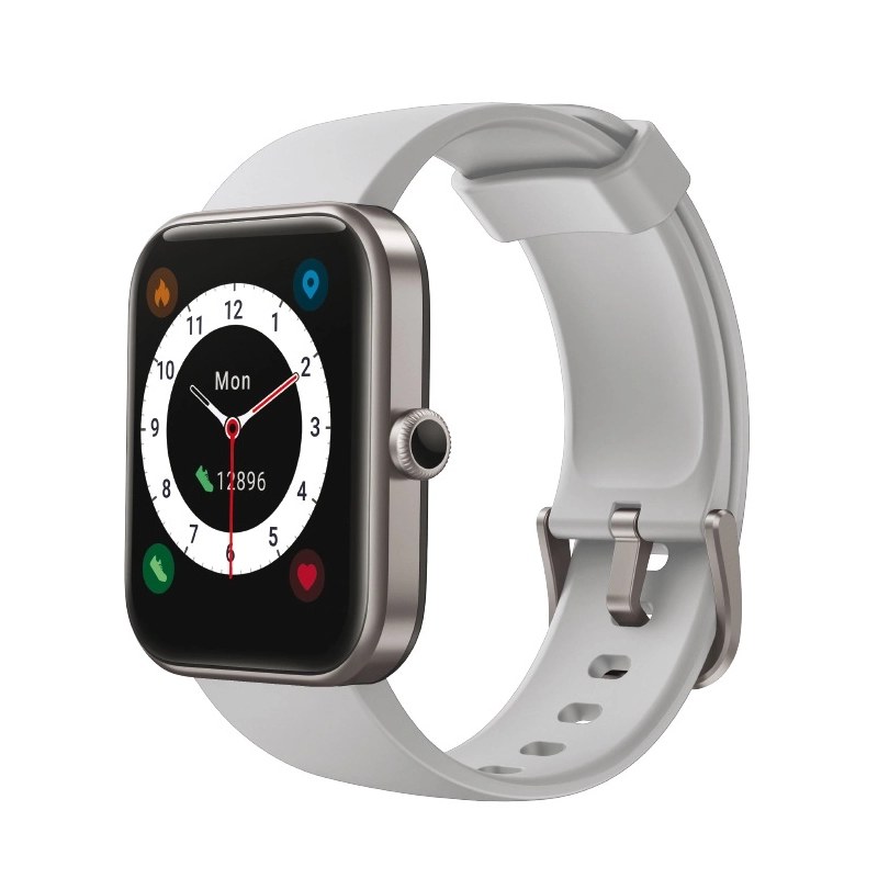 Foto frontal de este reloj deportivo conectado para mujer en aluminio, aleación gris - ALEXA - SMARTY 2.0 - SW029D