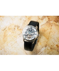 Photo 2 setting in context of this Men's Skeleton Watch in Stainless Steel Gray, Black - Longitude - EARNSHAW | ES-8006-01