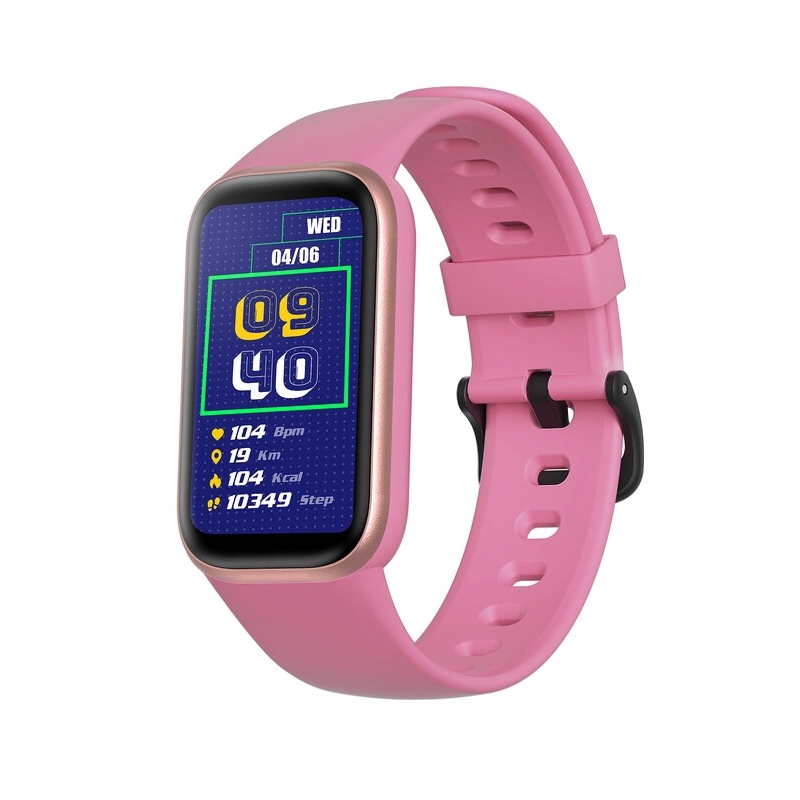 Foto frontal de este reloj conectado de metal y oro rosa para mujer - ENERGY - SMARTY 2.0 - SW042D