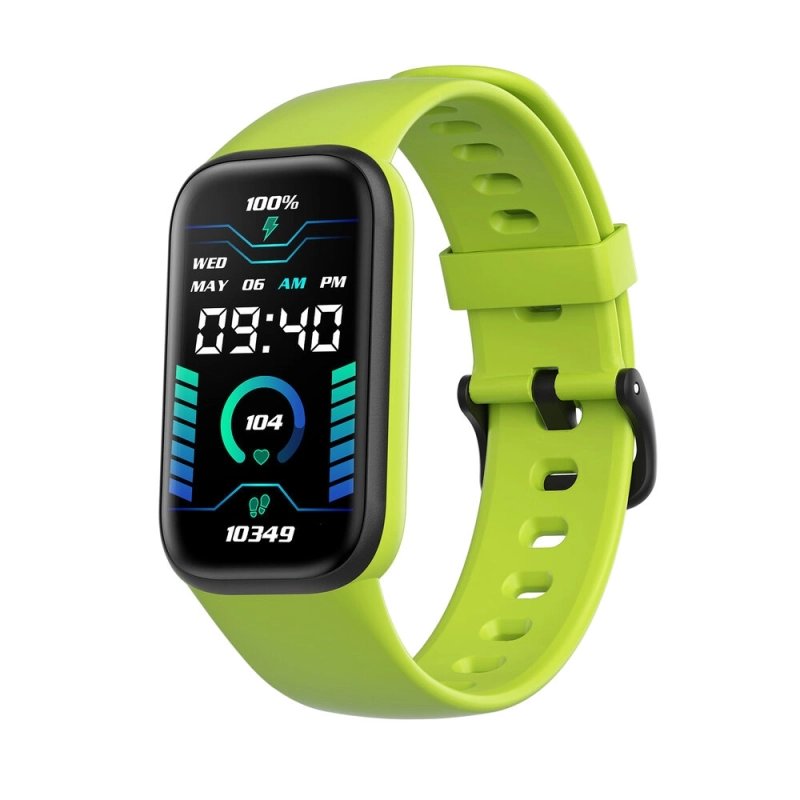 Photo de face de cette Montre connectée pour le sport Femme, Homme en Métal Noir, Vert - ENERGY - SMARTY 2.0 - SW042L