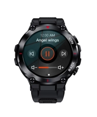 Fotoszenario 3 dieser GPS Connected-Herrenuhr aus schwarzem Metall – PULL UP – SMARTY 2.0 – SW059A