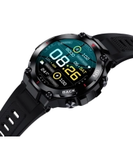 Fotoszenario 6 dieser GPS Connected-Herrenuhr aus schwarzem Metall – PULL UP – SMARTY 2.0 – SW059A