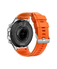 Fotoszenario 2 dieser vernetzten Uhr für den Damen- und Herrensport in Silbermetall, Orange – GAME – SMARTY 2.0 – SW