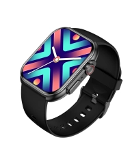 Foto frontal de este Reloj Conectado para deportes de mujer y hombre en Black Metal - BOOST - SMARTY 2.0 - SW068A01