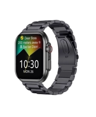 Vorderes Foto dieser Connected Watch für Damen- und Herrensportarten in Black Metal – BOOST – SMARTY 2.0 – SW068D01