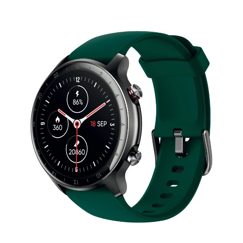 Photo de face de cette Montre connectée gps Femme en ABS, Céramique Noir, Vert - ARENA - SMARTY 2.0 - SW031D