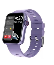 Foto frontal de este reloj conectado para la salud de la mujer en metal morado - DE PIE - SMARTY 2.0 - SW022M