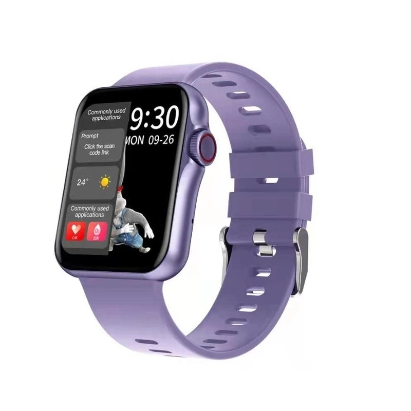 Photo de face de cette Montre connectée santé Femme en Métal Violet - STANDING - SMARTY 2.0 - SW022M