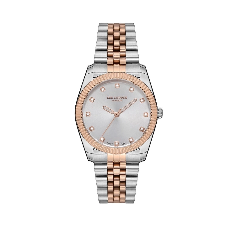 Montre Quartz pas cher pour Femme en Métal, de couleur Argenté, Doré Rose, Doré Rose - Lee Cooper London - LC07115.530