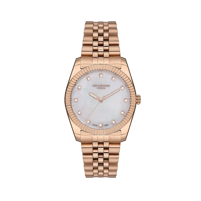 Montre Quartz pas cher pour Femme en Métal, de couleur Doré Rose - Lee Cooper London - LC07115.420