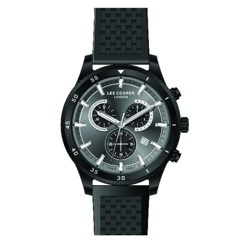 Montre Quartz pas cher pour Homme en Métal, Silicone, de couleur Noir - Lee Cooper London - LC07373.661