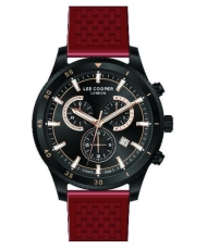 Reloj de Cuarzo Barato para Hombre en color Metal, Silicona, Negro, Rojo - Lee Cooper London - LC07373.658