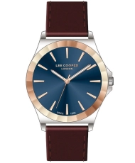 Montre Quartz pas cher pour Femme en Métal, Cuir, de couleur Argenté, Doré Rose, Marron - Lee Cooper London - LC07347.592