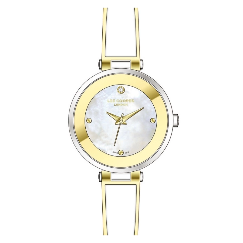 Reloj de Cuarzo Barato para Mujer en Metal, Plata, Oro, Blanco - Lee Cooper London - LC07412.220