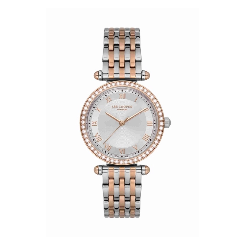 Montre Quartz pas cher pour Femme en Métal, de couleur Argenté, Doré Rose, Doré Rose - Lee Cooper London - LC07136.530