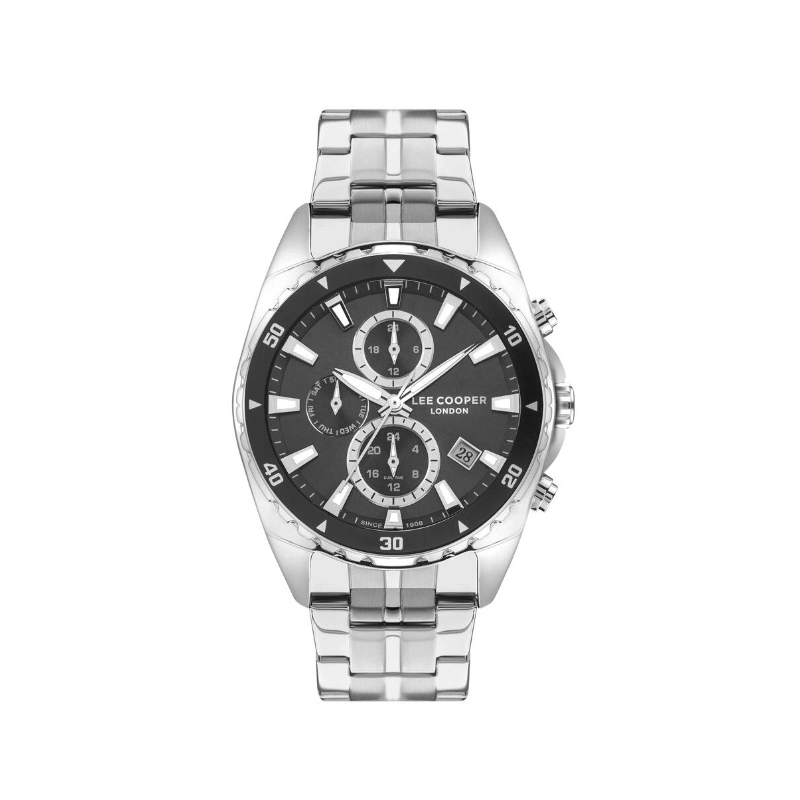 Montre Quartz pas cher pour Homme en Métal, de couleur Noir, Argenté - Lee Cooper London - LC07515.060