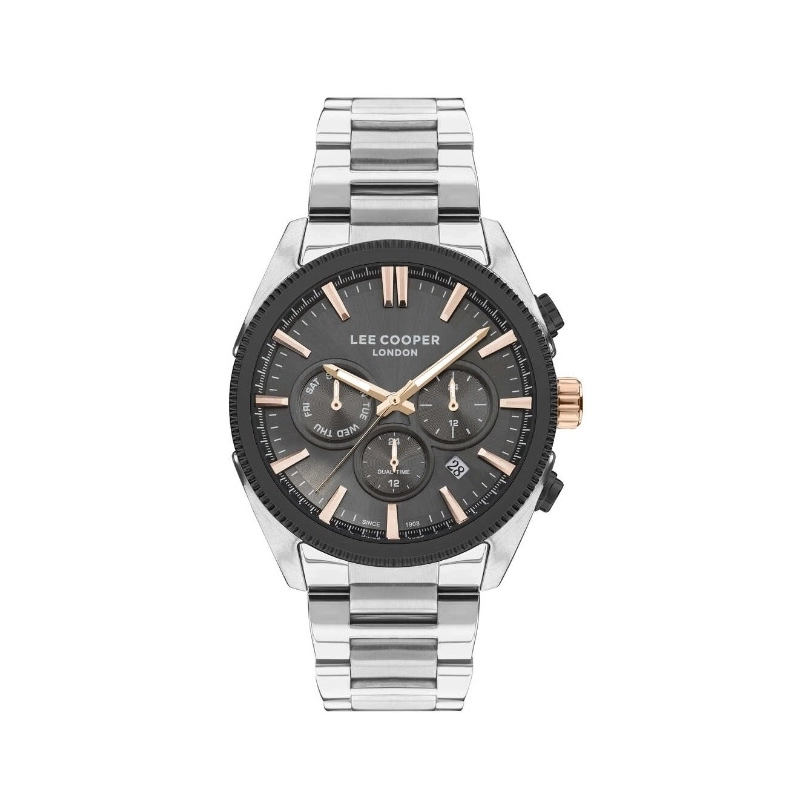 Montre Quartz pas cher pour Homme en Métal, de couleur Argenté, Gun, Argenté - Lee Cooper London - LC07479.060