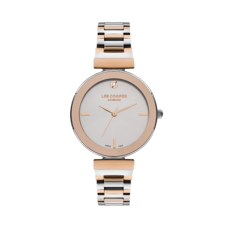 Montre Quartz pas cher pour Femme en Métal, de couleur Argenté, Doré Rose, Doré Rose - Lee Cooper London - LC07711.530