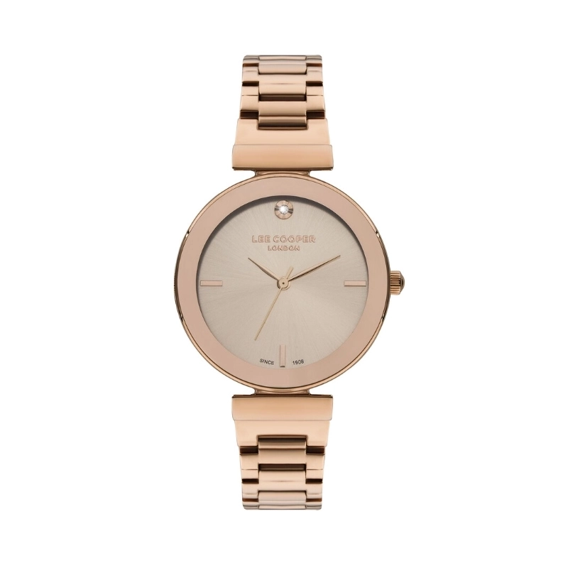 Montre Quartz pas cher pour Femme en Métal, de couleur Doré Rose - Lee Cooper London - LC07711.410