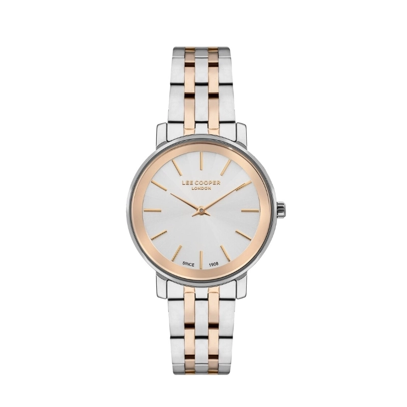 Montre Quartz pas cher pour Femme en Métal, de couleur Argenté, Doré Rose - Lee Cooper London - LC07684.530