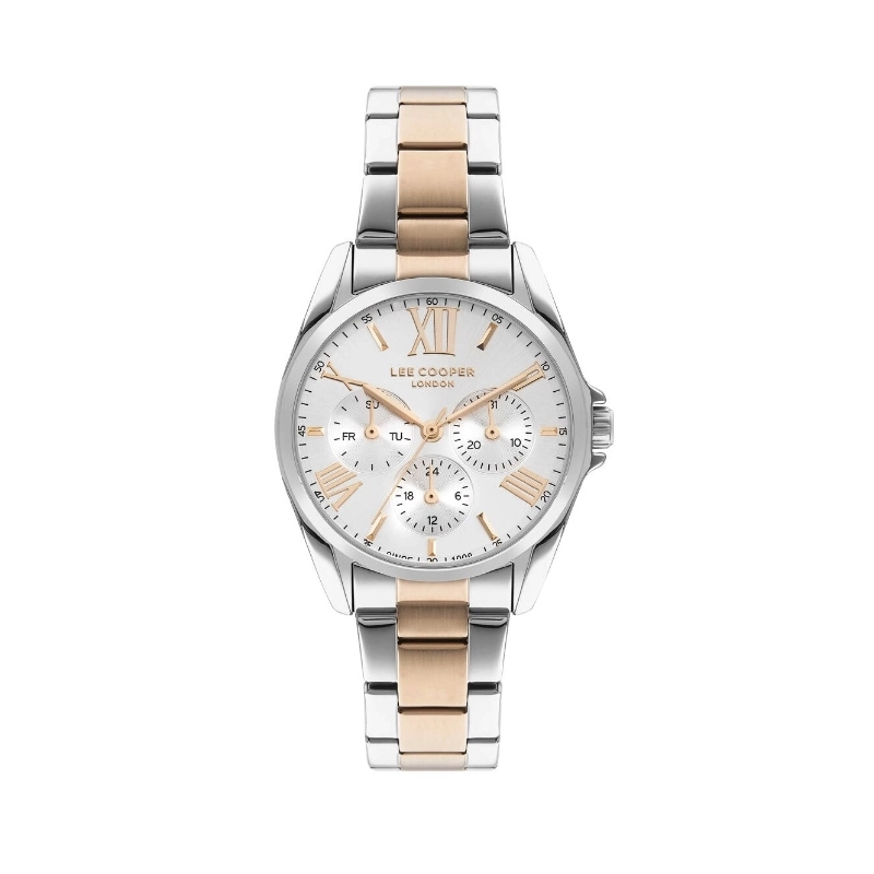 Montre Quartz pas cher pour Femme en Métal, de couleur Argenté, Doré Rose - Lee Cooper London - LC07685.530