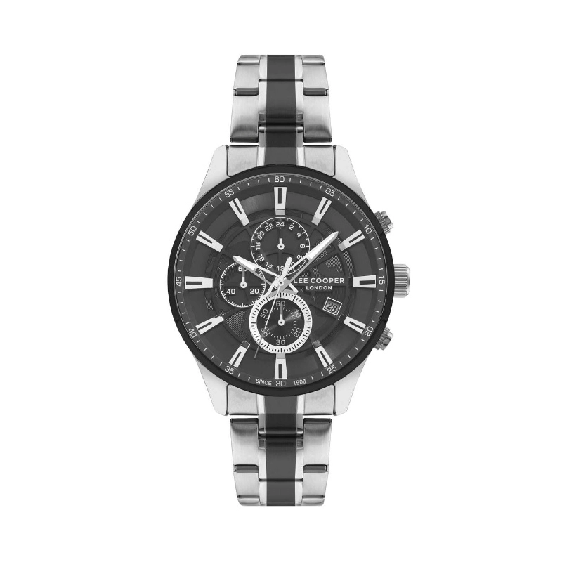 Montre Quartz pas cher pour Homme en Métal, de couleur Argenté , Noir, Noir - Lee Cooper London - LC07670.360