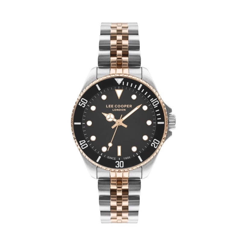 Montre Quartz pas cher pour Femme en Métal, de couleur Argenté, Doré Rose, Argenté - Lee Cooper London - LC07593.560